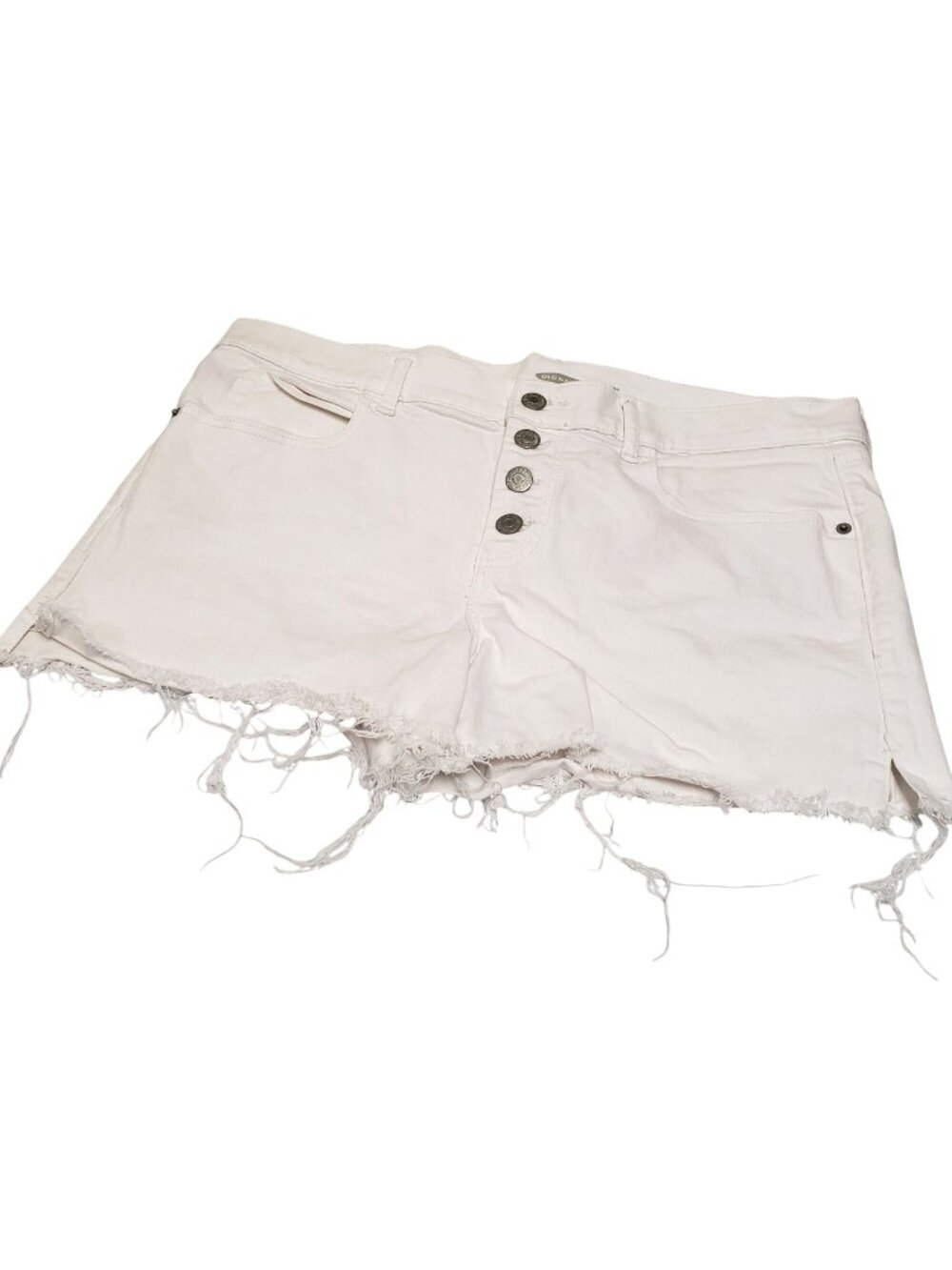 Old Navy Womens Boyfriend Shorts Button Fly 3" Inseam White Size 12
